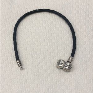 Pandora leather charm bracelet